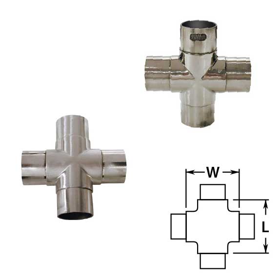 Flush Crosses in Polished and Satin Stainless Steel