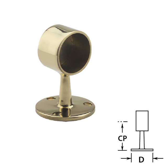 Flush End Posts in Brass