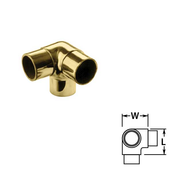 Flush Side Outlet Ells in Brass