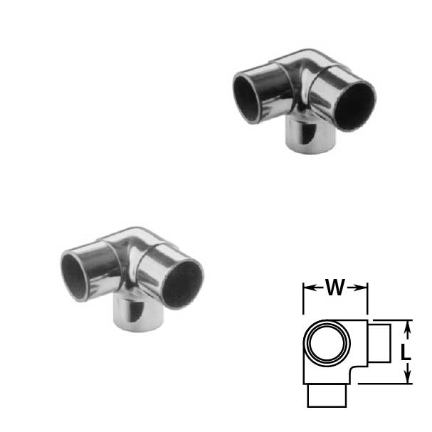 Flush Side Outlet Ells in Polished and Satin Stainless Steel