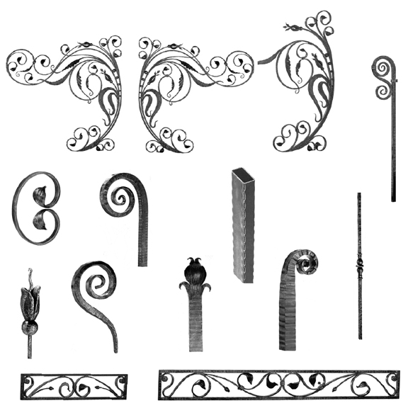 Forged Steel Panels, Scrolls & Valences for Gate Design 18-2