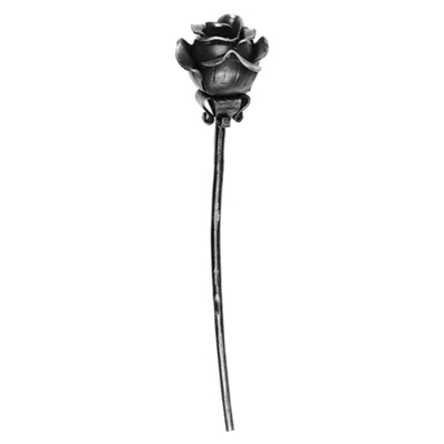 2-3/8" dia. Forged Steel Rose, 6-1/2" Tall