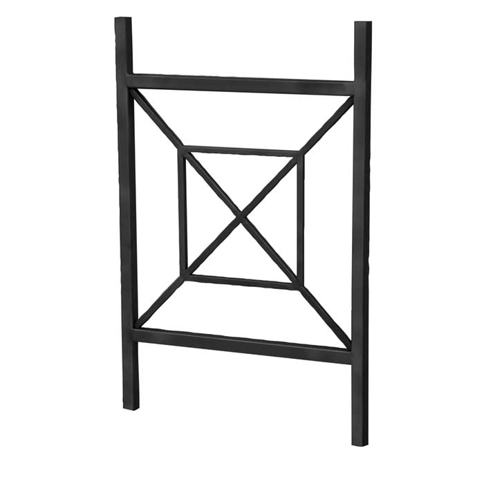 1" sq. Forged Steel Framed Square Panel Design, 27-9/16" Tall