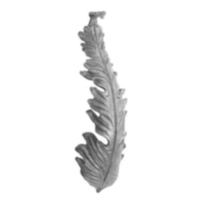 13" Tall Forged Steel Leaf, 4" Wide, 4mm thick