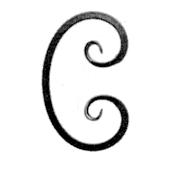 1/2" sq. Forged Steel C-Scroll, 8-1/4" Tall