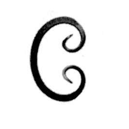 1/2" sq. Forged Steel C-Scroll, 5-3/8" Tall