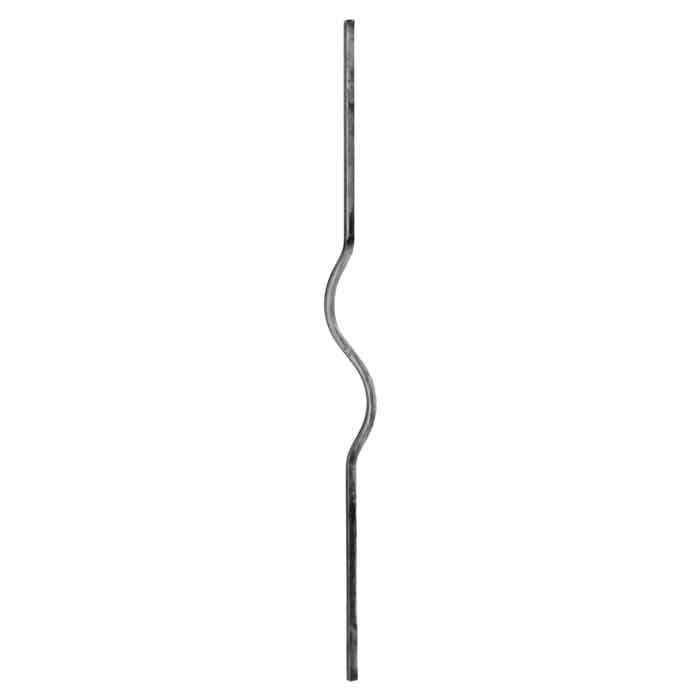 1/2" sq. Forged Steel Baluster w/2 Center Curves