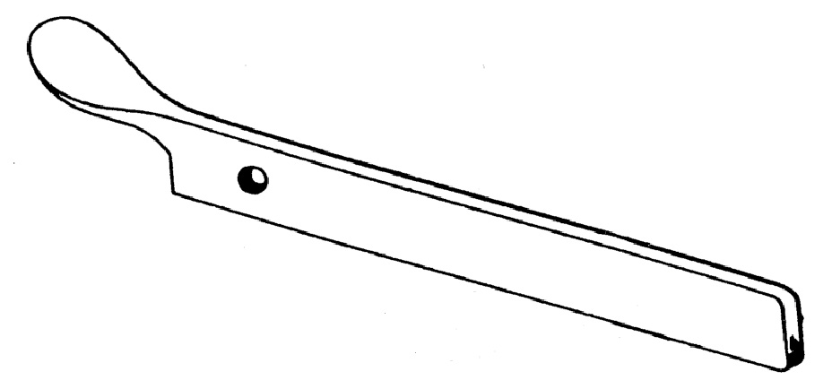Steel Latch for Smaller Gates, 1" x 1/4" x 9-7/8", 9mm hole