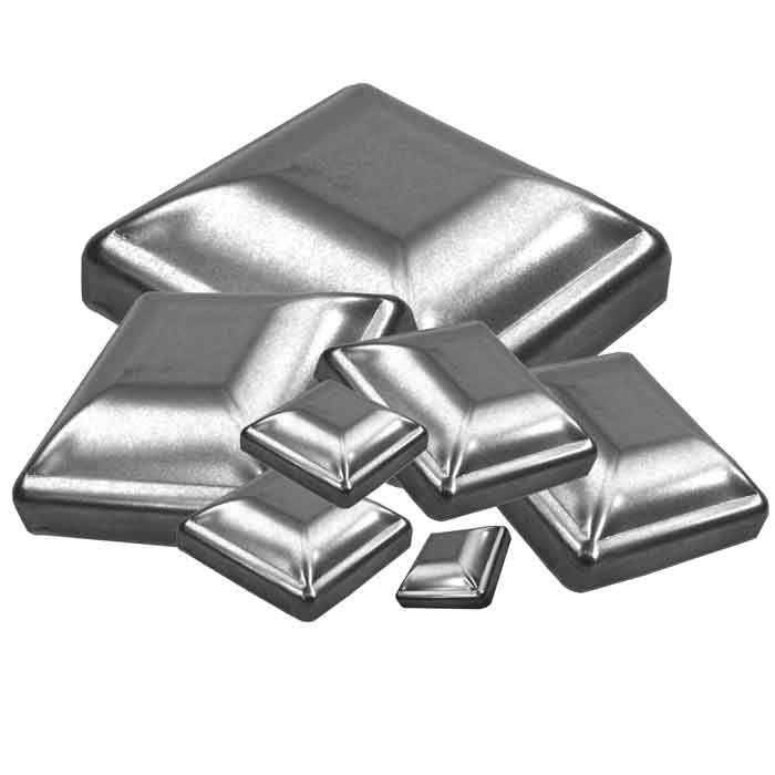Galvanized Steel Post Caps for 5/8" to 8" Square Posts