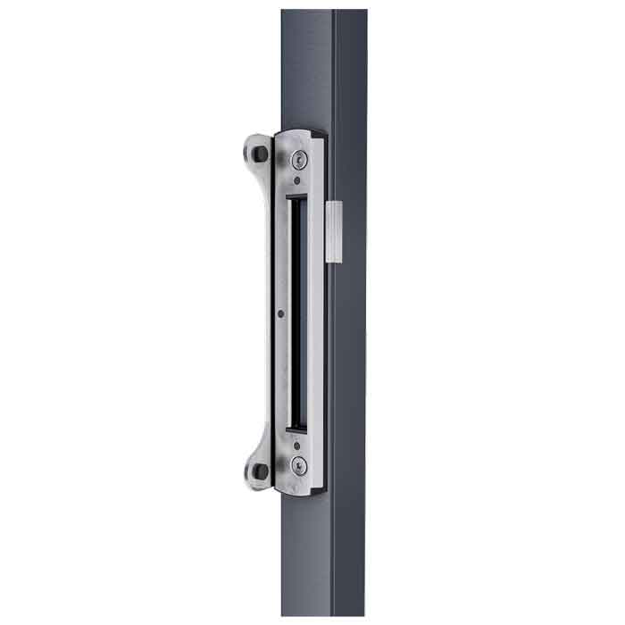 Keeper for Bolt-on Locks, Min. Gap 3/8", Aluminum Finish