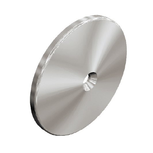Glass Mount Back Plate, 3" dia., 316 Satin Stainless Steel 