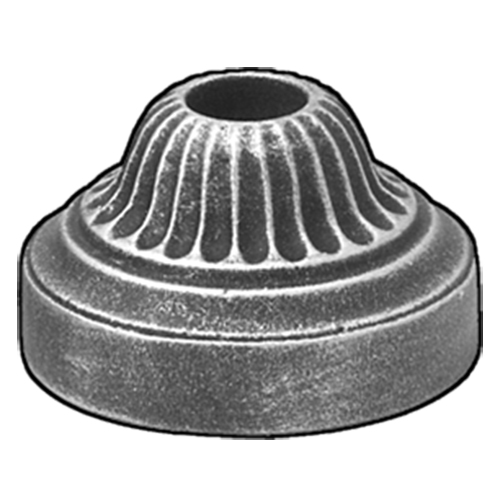 Base Shoe for 5/8" dia., Cast Iron, 2-3/8" dia. Base, Zinc Plated