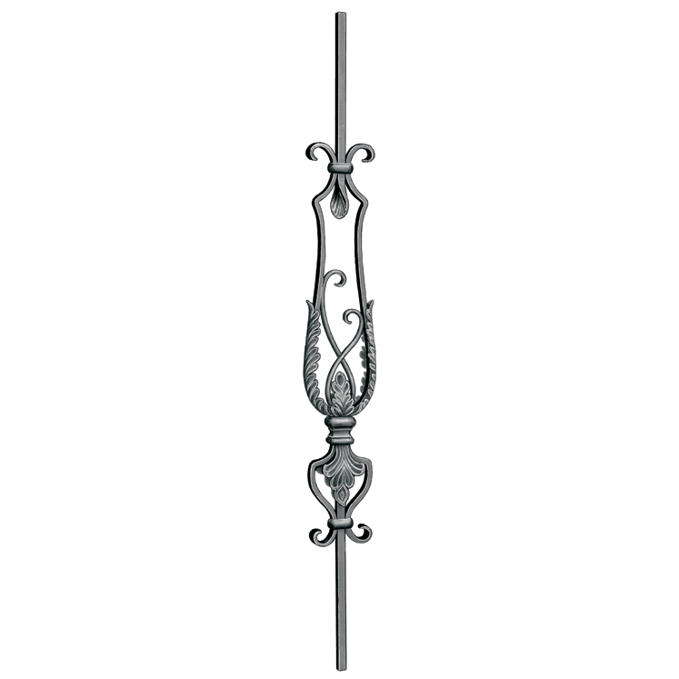 9/16" sq. Steel Baluster w/ 27-9/16" Center Panel Design, Mozart Series