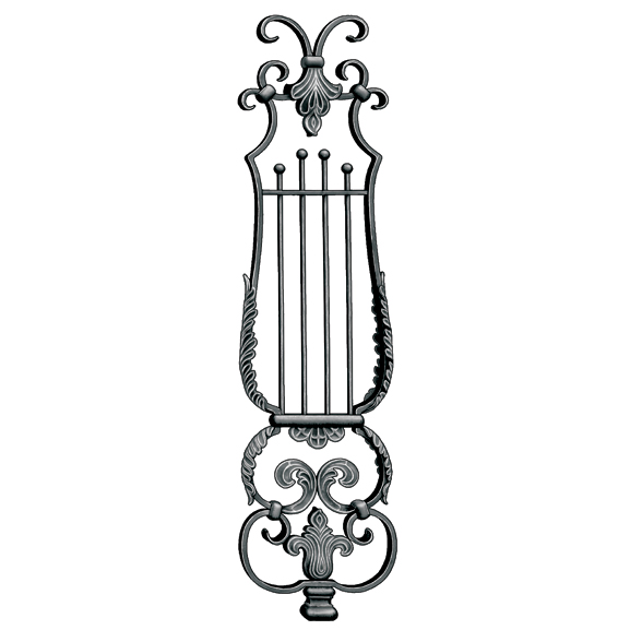 5/8" x 5/16" Steel Panel, 34-5/8" Tall, Mozart Series