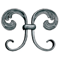 9/16" x 1/4" Steel Double C-Scroll, 7-1/16" Wide, Mozart Series