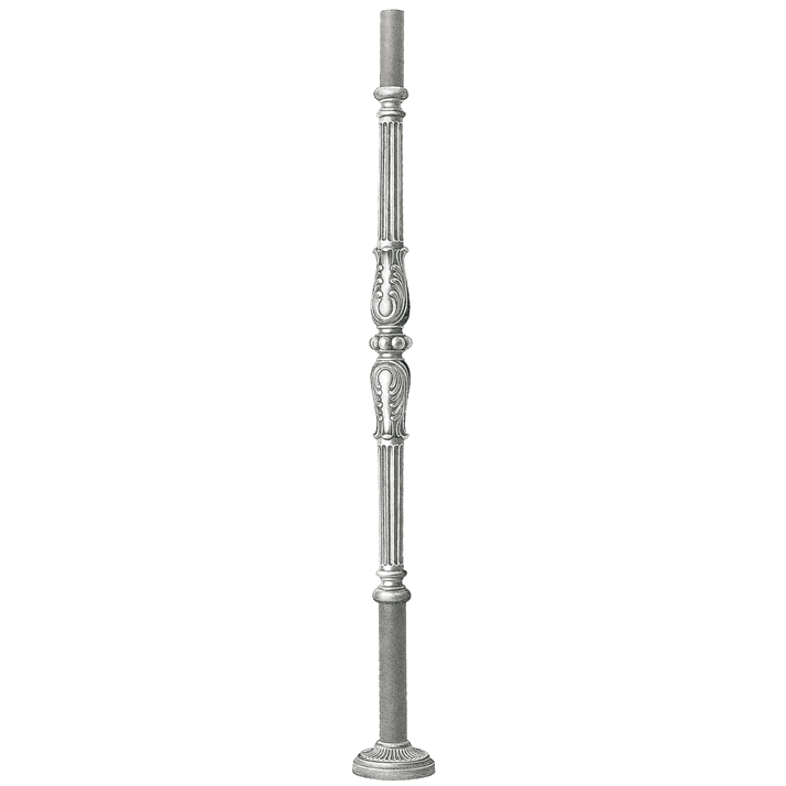 1-9/16" dia. bottom / 1-3/8" dia top, Cast Iron Post w/Center Collar, Cast Iron Series