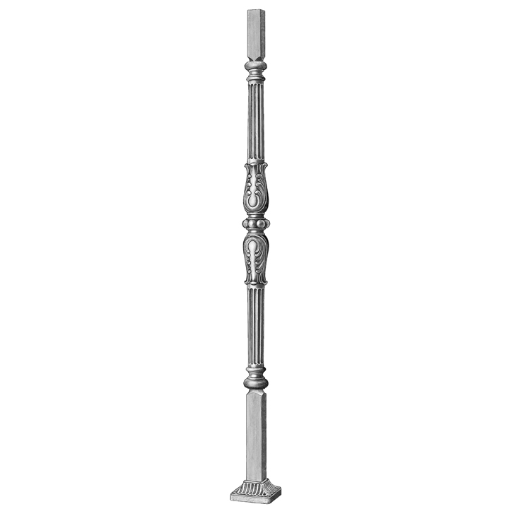 1-3/8" sq. Cast Iron Post w/Center Collar, Cast Iron Series