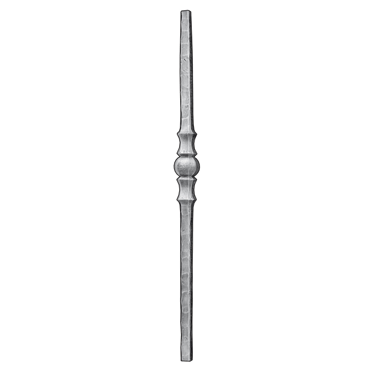 1" sq. Steel Post w/ Center Collar, Masters Series