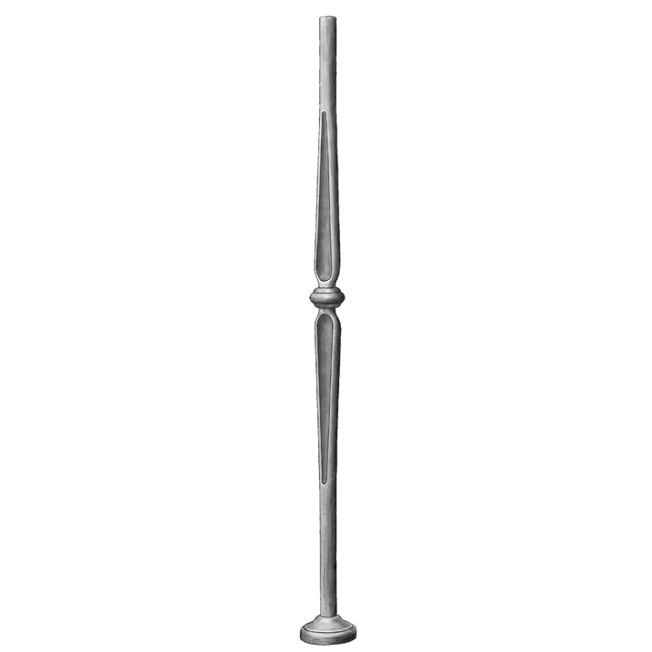 1-3/16" dia. Steel Baluster w/ 25-9/16" Center Design, Ronde Series