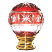 Grande Forge Red Glass Crystal Post Top