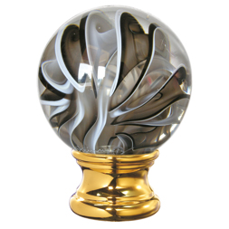Grande Forge Topaz Glass Ball Post Top