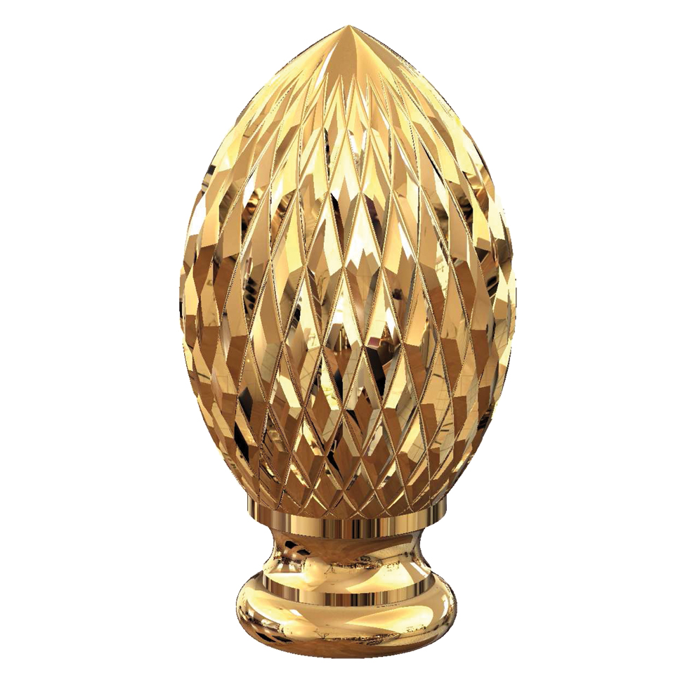 Grande Forge Oblong Beveled Brass Post Top