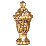 Grande Forge Detailed Brass Urn Post Top