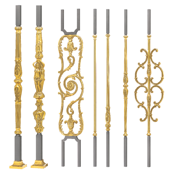 Grande Forge Royal Series Gilded Posts and Balusters