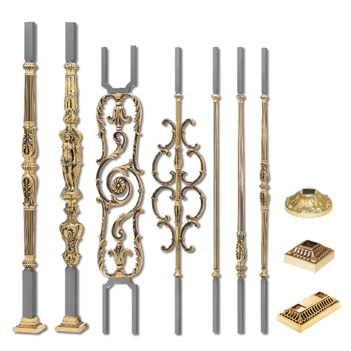 Grande Forge Royal Series Patinated Posts and Balusters