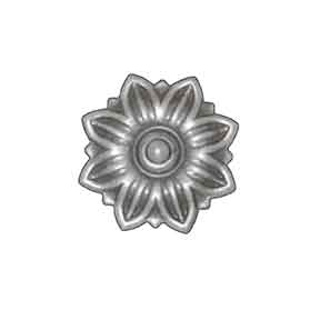 2-3/16" dia. Steel Flower Rosette, 5/64" Thick, Single Faced