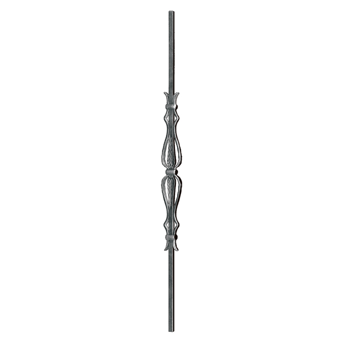 1/2" sq. Steel Baluster w/ 19-5/8" Scroll, Tradition Series