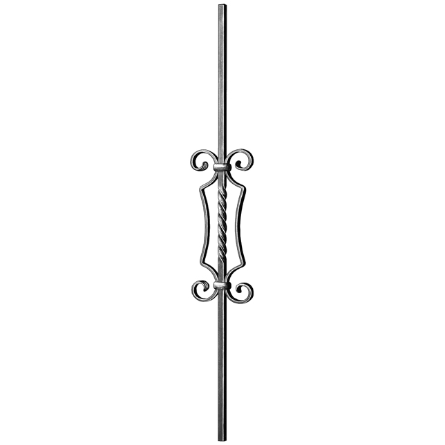 1/2" sq. Steel Baluster w/ 13-3/4" Scroll, Tradition Series