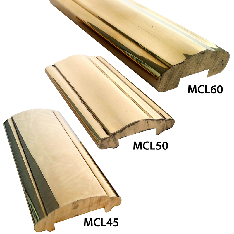 Rough-Laminated Brass Handrails by Grande Forge