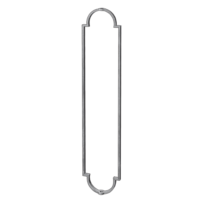 5/8" x 5/16" Steel Baluster Frame with 9/16" punched holes, 30-5/16" Tall