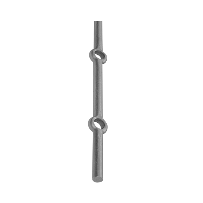 5/8" dia. Hot Pierced Steel Bar, 17 holes at 5/8" dia.