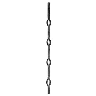 9/16" dia. Hot Pierced Steel Bar, 14 rectangular holes