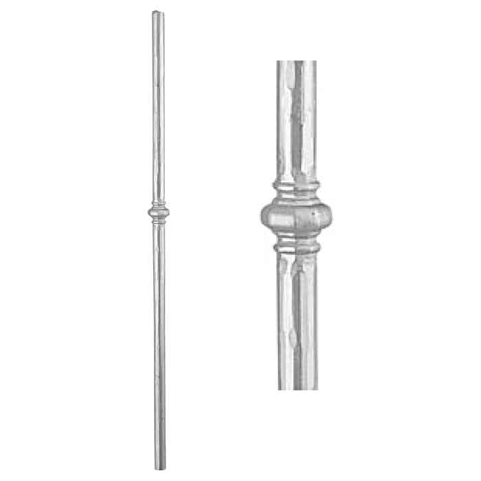 1-3/16" dia. Forged Aluminum Newel Post with Center Collar