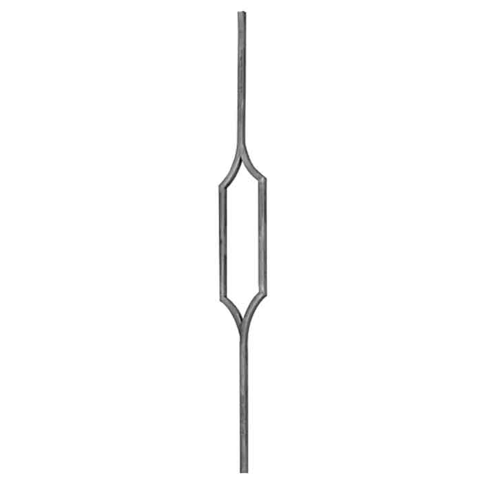 1/2" sq. Forged Steel Baluster w/Geometric Shaped Center