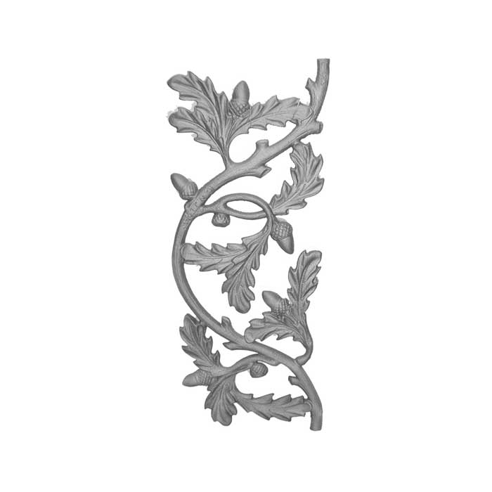 20-1/2" Tall Cast Iron Panel, Live Oak Style, Double Faced