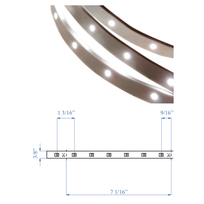 LED Strip, 180 lumens, Sold by the foot