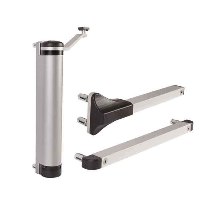 LION Compact Hydraulic Gate Closer for 90 or 180 degree Gates up to 165 lbs., Silver
