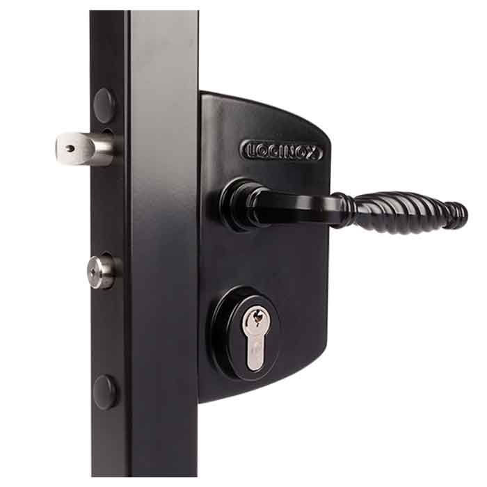 Industrial Security Locks for Swing Gates, Black, Mfg Locinox