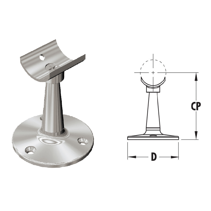 Low Saddle Posts in 316 Satin Stainless Steel 