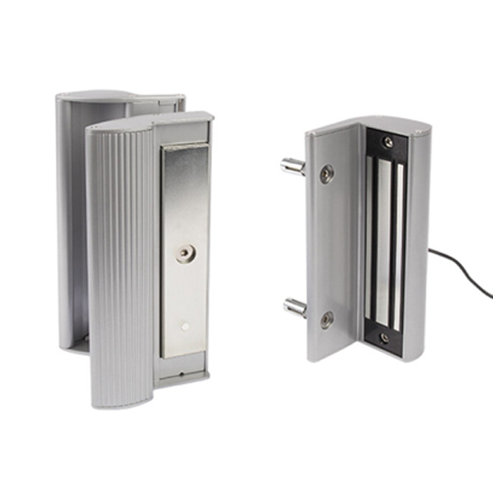 Electro Magnetic Lock with Handle, 1320 lbs. pulling force, Silver