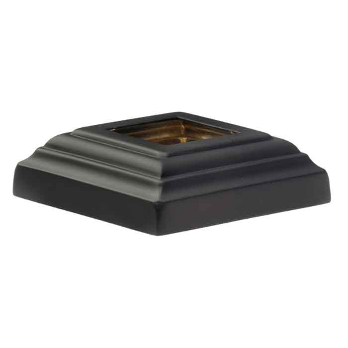 Base Shoe for 1" sq., Black Diamond Series, 3-3/8" sq. Base