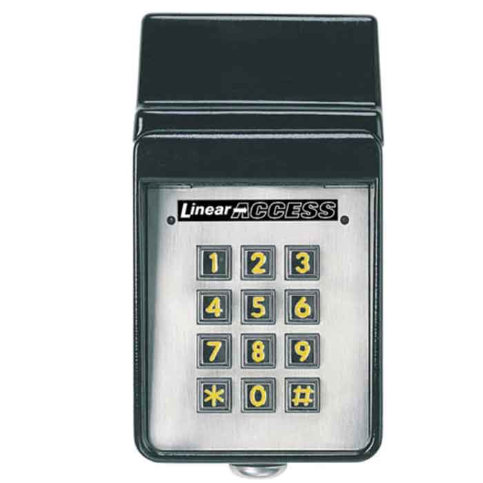 Exterior Wireless Keypad, Battery Powered, Linear, Requires Linear Megacode Receiver