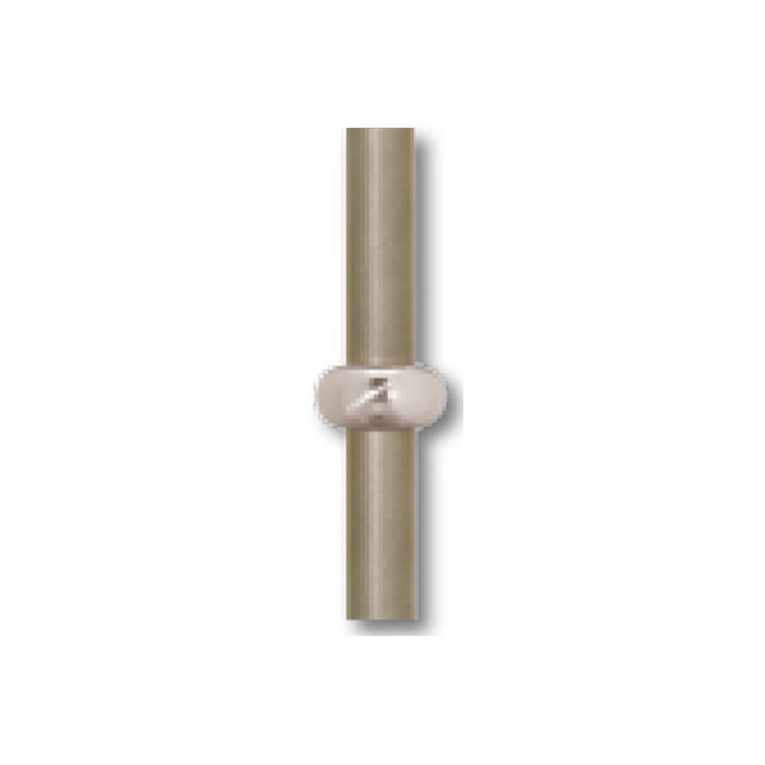 Grande Forge Brass Picket Collars for 9/16" and 5/8" Round Bar, 9/16" Tall in Nickel Finish