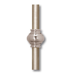 Grande Forge Brass Picket Collars for 9/16" and 5/8" Round Bar, 1-3/8" Tall in Nickel Finish