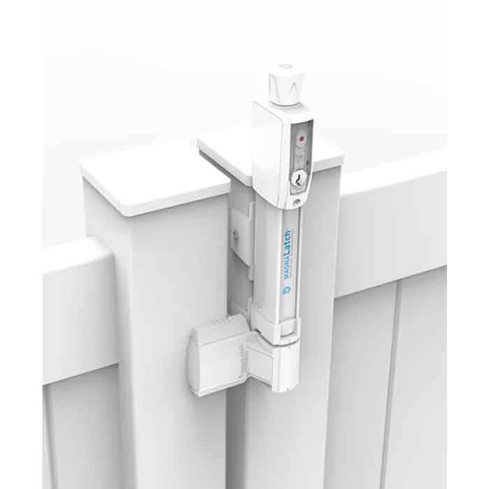 Magna-Latch Vertical Pull Series 3, Magnetic Child Safety Latch, White