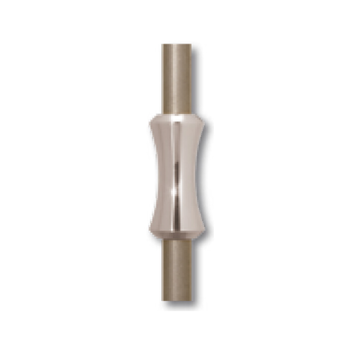 Grande Forge Brass Picket Collars for 9/16" and 5/8" Round Bar, 2-3/8" Tall in Nickel Finish